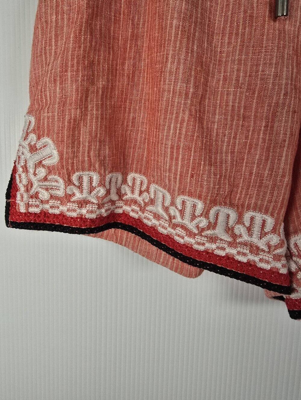 Anthropologie Women's Beachcomber Linen Coral Boho Embroidered Shorts Size Small - Picture 6 of 14